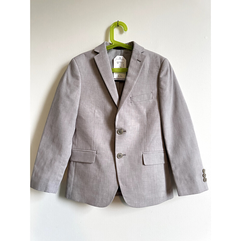 Ben Sherman Boy's Linen-Blend Suit Jacket in beige size10 R